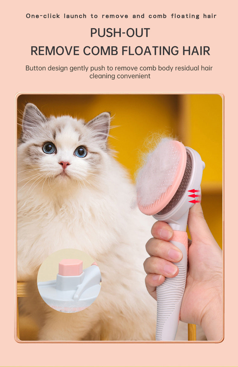 Self-Cleaning Pet Grooming Brush for Dogs & Cats