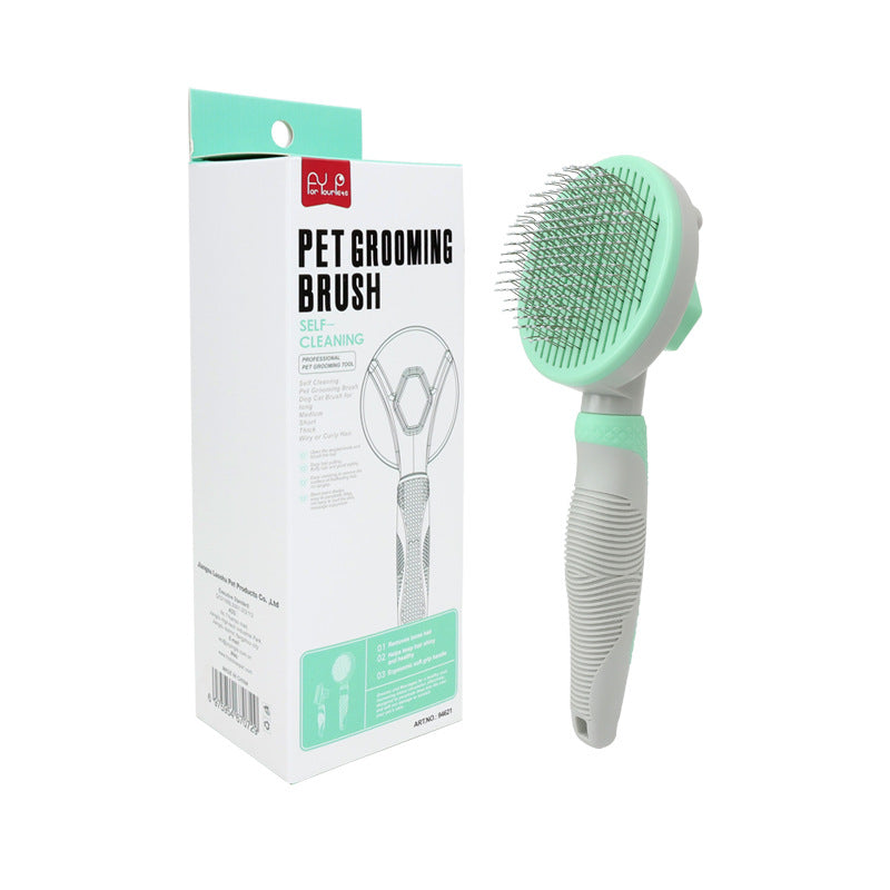 Self-Cleaning Pet Grooming Brush for Dogs & Cats